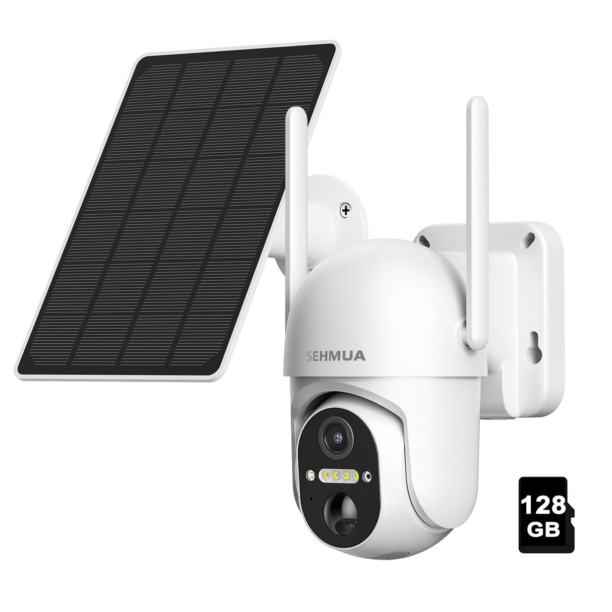 White WI-FI Outdoor Camera（QB24）with 128G SD card